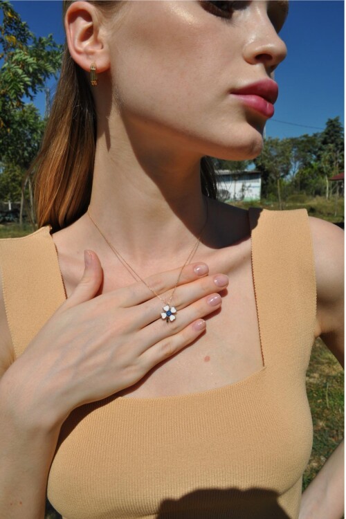 MİNELİ YONCA KOLYE