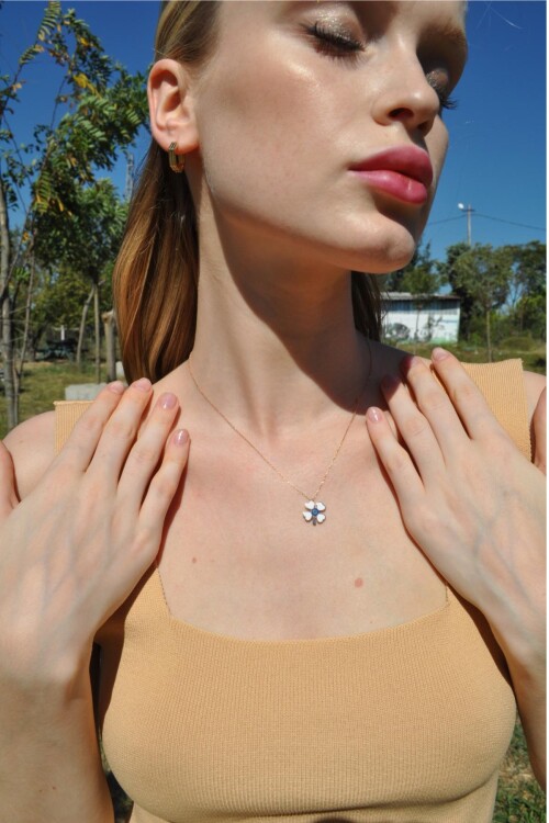 MİNELİ YONCA KOLYE