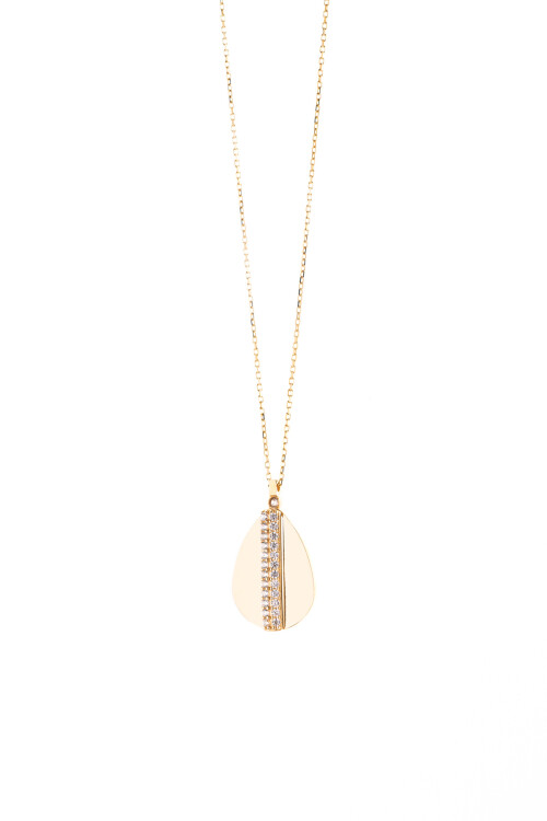 Damla Taşlı Altın Kolye