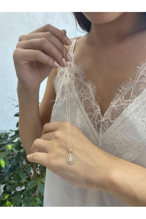 DAMLA BAGET TAŞLI KOLYE