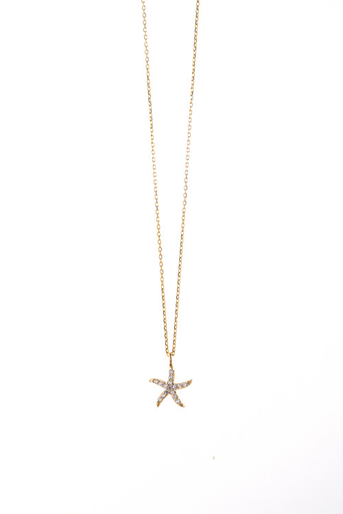 TAŞLI DENİZ YILDIZI KOLYE