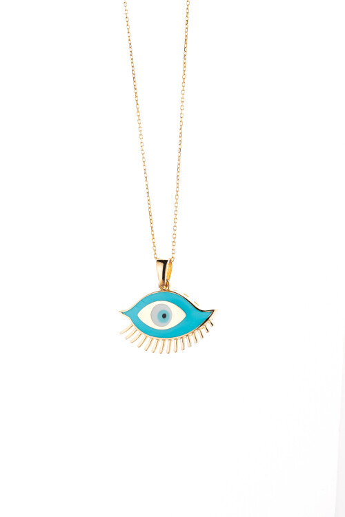 MİNELİ GÖZLÜ KOLYE