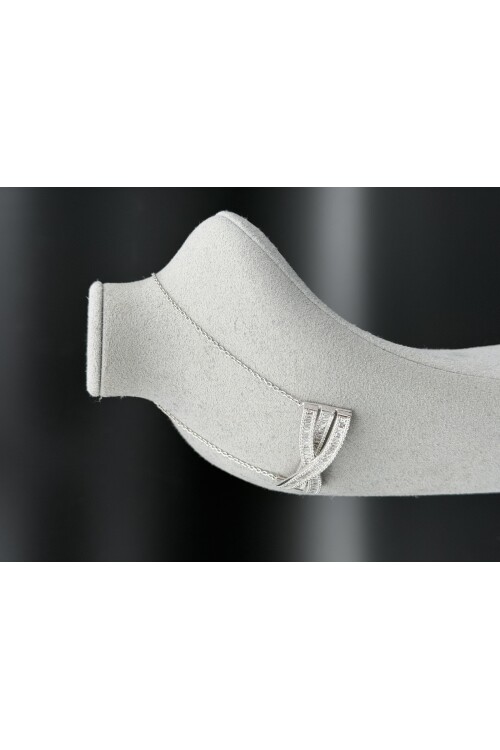 PIRLANTA ATLAMALI BAGET ve YUVARLAK TAŞLI ZİNCİR KOLYE