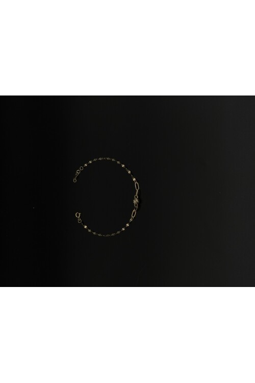 DORİKALI PULLU ZİNCİRLİ BİLEKLİK