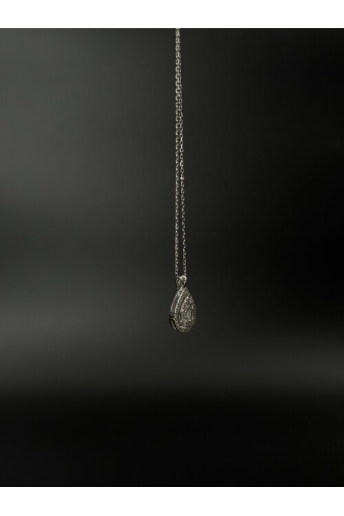 PIRLANTA DAMLA MODEL BAGET ve YUVARLAK TAŞ ZİNCİRLİ KOLYE