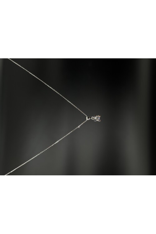 PIRLANTA TAKOZ TIRNAK TEKTAŞ ZİNCİRLİ KOLYE