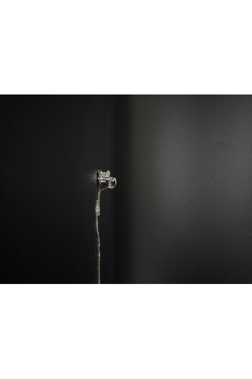 PIRLANTA TAKOZ TIRNAK TEKTAŞ ZİNCİRLİ KOLYE