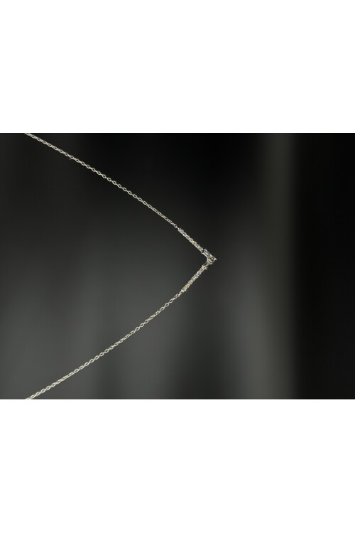 PIRLANTA V BAGET ve YUVARLAK TAŞ ZİNCİRLİ KOLYE