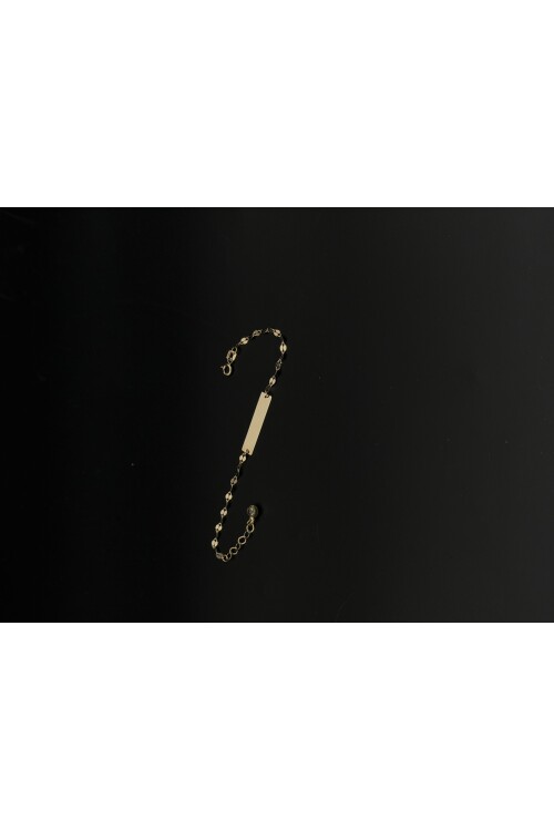 PLAKA PULLU ZİNCİRLİ BİLEKLİK