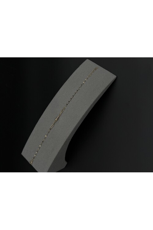 SİLİNDİR HUNİ MODELİ PULLU ZİNCİRLİ BİLEKLİK