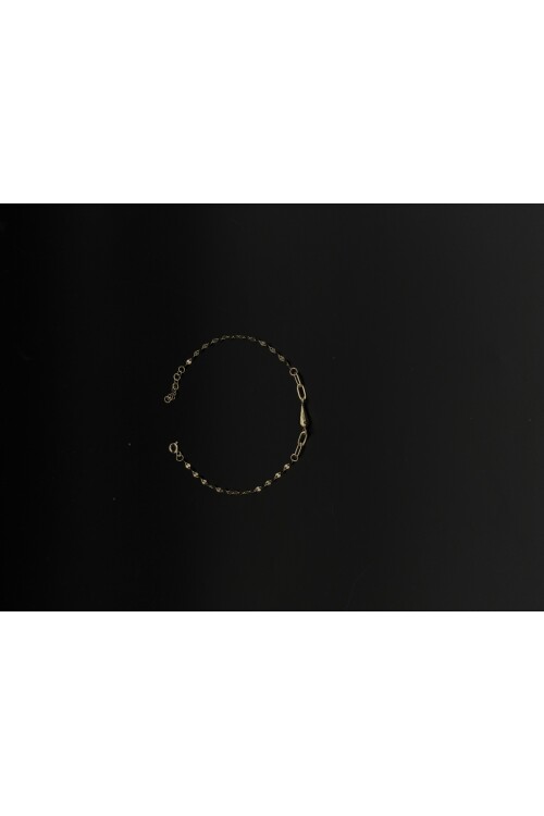 SİLİNDİR HUNİ MODELİ PULLU ZİNCİRLİ BİLEKLİK