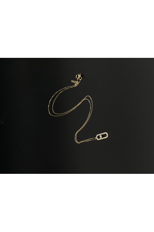 TAŞLI FORSE ZİNCİRLİ KOLYE