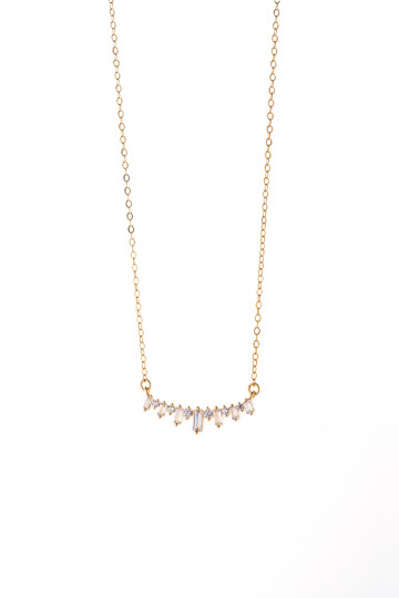 BAGET YUVARLAR SIRA TAŞLI KOLYE