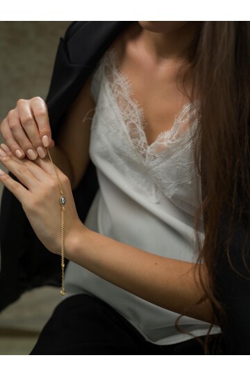 MİNELİ NAZAR BONCUĞU GURMET ZİNCİR BİLEKLİK