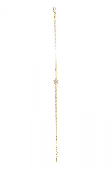 ÇİFT ZİNCİR TAŞLI YILDIZ BİLEKLİK