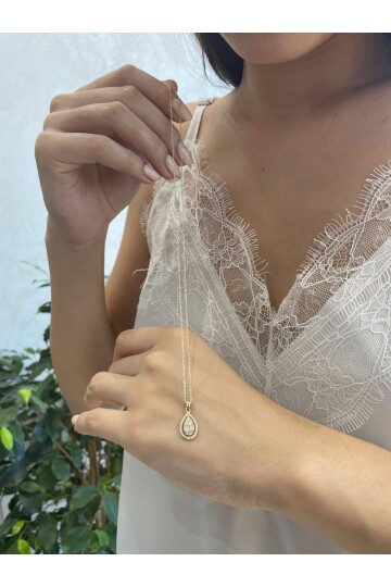 DAMLA BAGET TAŞLI KOLYE