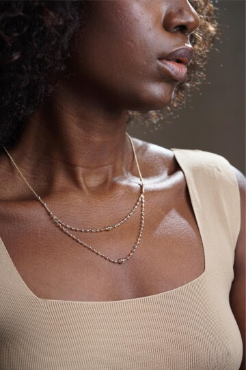 ÇİFT SIRALI DORİKA KOLYE