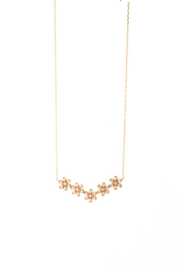 MİNİMAL TAŞLI ÇİÇEK KOLYE