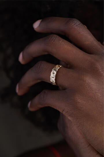 GURMET ZİNCİR MODELLİ TAŞLI YÜZÜK