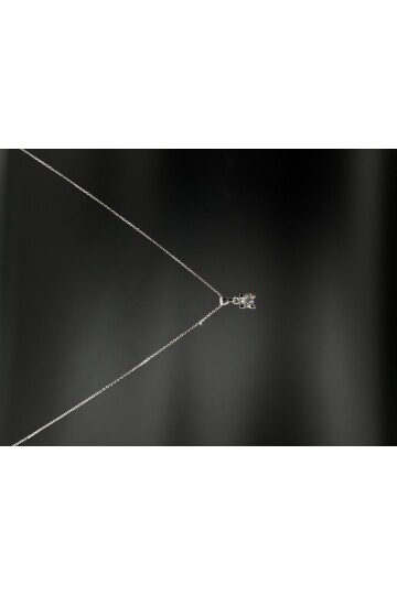 PIRLANTA TAKOZ TIRNAK TEKTAŞ ZİNCİRLİ KOLYE