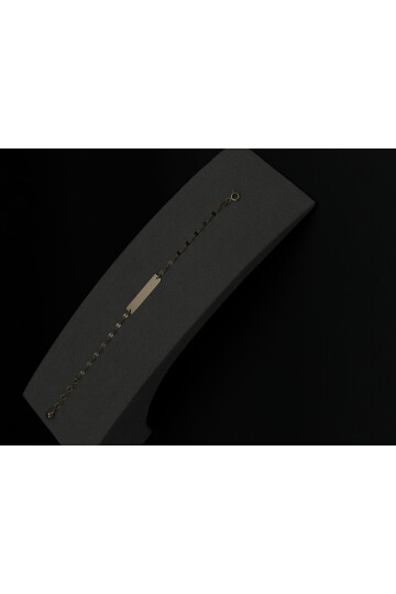 PLAKA PULLU ZİNCİRLİ BİLEKLİK